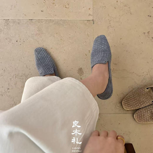 【不换不退】良木礼平底圆头休闲针织日常单鞋（162430） 商品图2