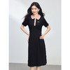 熙世界通勤撞色polo领连衣裙女短袖夏新款收腰显瘦中长裙t恤裙子 商品缩略图4