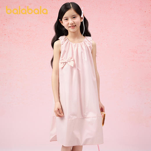巴拉巴拉女童裙子儿童连衣裙2025新款夏装中大童无袖裙子甜美纯棉 商品图2