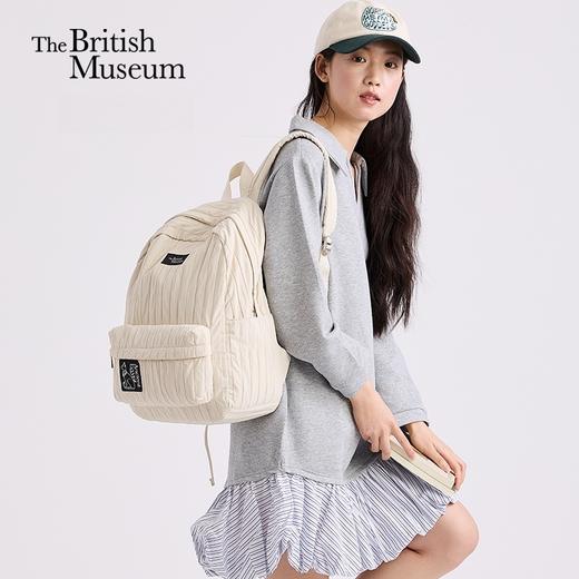大英博物馆 盖亚·安德森猫系列 休闲轻便背包双肩包-米色 商品图0