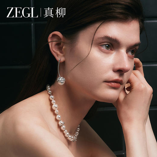 ZEGL真柳设计师蒲公英系列花朵耳环女独特小众耳钉高级感长款耳饰 商品图2