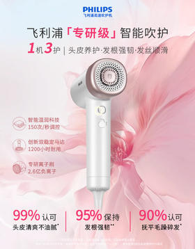 PHILIPS飞利浦7系AIR家用静音负离子高速电吹风（BHD727）