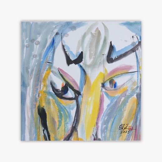 许固令《脸谱之十三》国画原作53CM*53CM 手绘宣纸脸谱系列斗方作品【GH0492】 商品图0