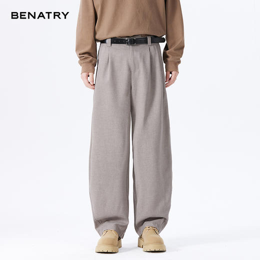 贝纳川精仿毛料双色肌理弯刀裤ECF132007 商品图5