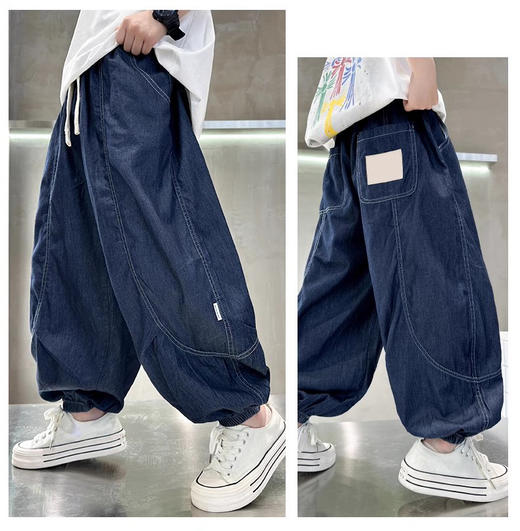 裁缝学苑TQ158男童牛仔裤纸样儿童夏装炸街长裤子防蚊裤童装样板 商品图5