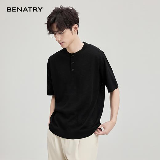 贝纳川竹节麻短袖T恤ECF127001 商品图7