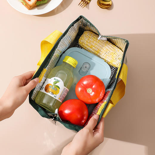 【醒粉福利9.9元/个】PU防水加厚保温饭袋 学生上班族带饭包保温饭盒袋 商品图2