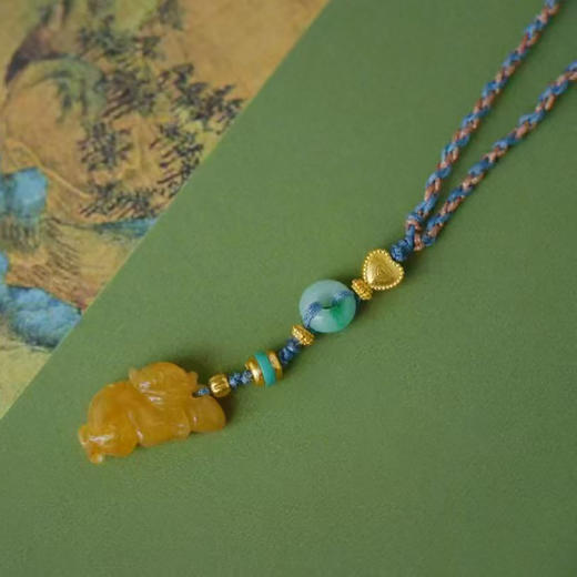 素日手作 老翡翠手机挂件 商品图3