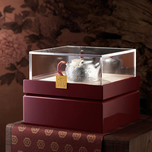 正山堂 万里茶道正山银壶 足银9999纯银器非遗工艺锻造200ml 商品图5