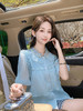 张心子【南法假日2.0】名媛风高级感压褶雪纺衬衫上衣 U2503014 商品缩略图7