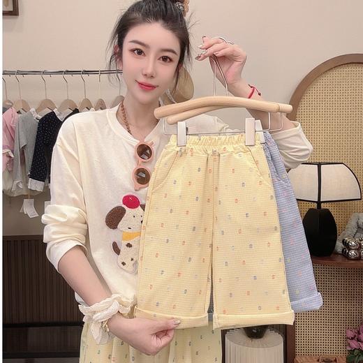 【网红爆款】2025新款亲子装儿童T恤套装彩虹波点格子裤男童女童夏季短袖T恤聚 商品图7