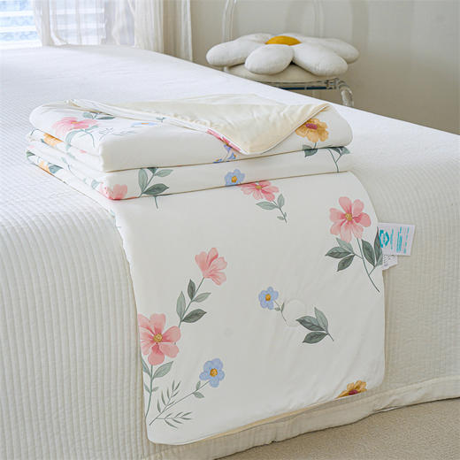 多喜爱沁柔凉感夏薄被芯/空调被（花漾清梦/花影逸梦/素影雅静）【沁柔凉感丝】【双面凉感】 【双A类标准】沁凉柔肤 舒睡一夏 有效抑菌 可水洗机洗 凉如水 柔如丝 商品图2