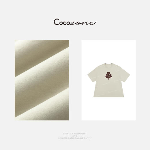 COCO ZONE 刘一一【100棉】石榴花圆领短袖女式上衣T恤CD2A0776 商品图2