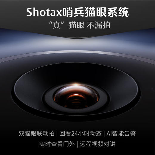 德施曼人脸猫眼智慧屏指纹智能锁麒麟R9AI智能管家 商品图3