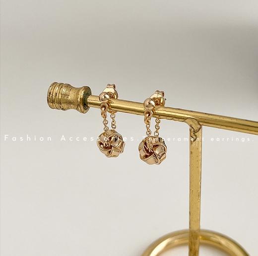 小众品牌原单宋慧乔同款925银针镀金耳环 商品图9