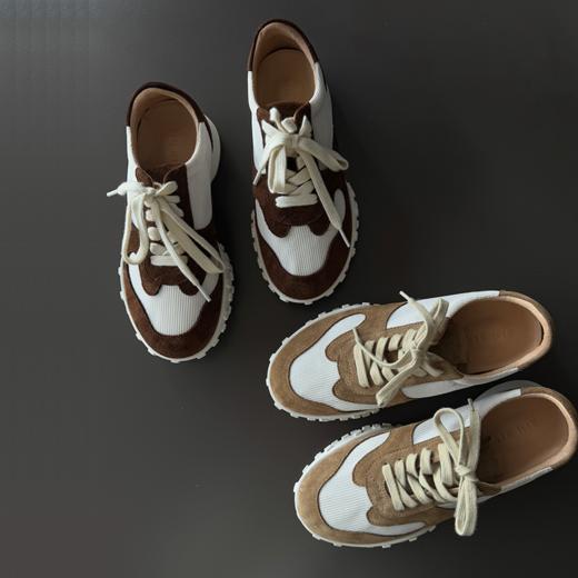 RIM RIM真皮平底休闲鞋女早春透气软底阿甘鞋欧美德训老爹鞋2483 商品图2