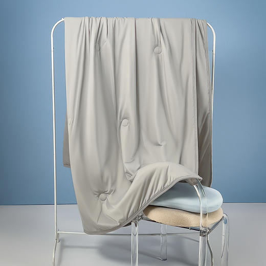 【科技凉感❗️A类母婴级夏凉被】持续凉感，爽滑睡感，自适应恒温，凉而不冰！双面凉感空调被纯色冰淇淋冰丝可机洗夏季薄被子 商品图4