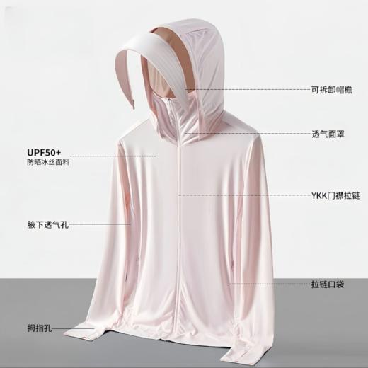 M2臣禾【正肩云朵原纱防晒衣】 可拆卸帽檐休闲薄外套	JZ252010375 商品图3