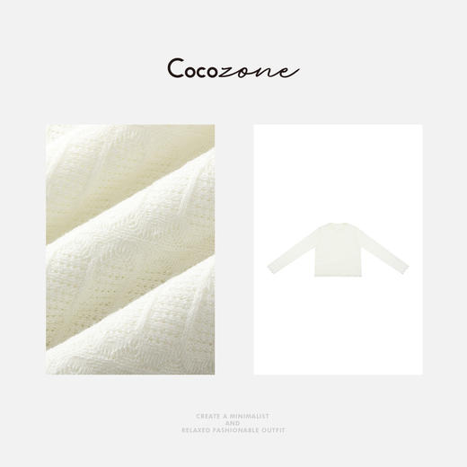 COCO ZONE 刘一一【莱赛尔亚麻混纺】圆领花边袖毛针织衫CD1A0707 商品图2