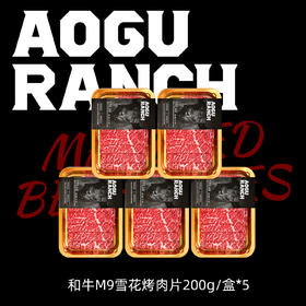 和牛M9雪花烤肉片牛霖雪花200g*5烤肉套餐
