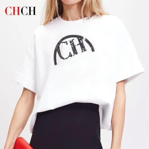CHCH祈祈纯棉T恤宽松时尚百搭女装CN1G2B014 商品图0