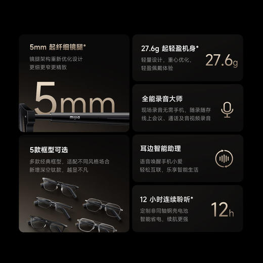 小米智能音频眼镜2 商品图1