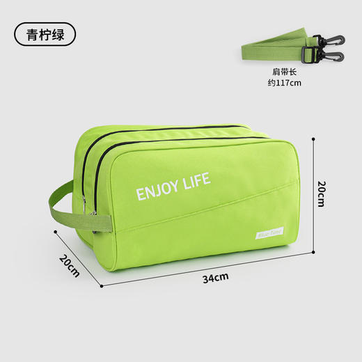 【多功能游泳洗漱包，干湿分离防泼水，调节肩带~】健身包干湿分离男斜挎运动包 瑜伽女户外防水游泳包 手提洗漱化妆包-QQ 商品图4
