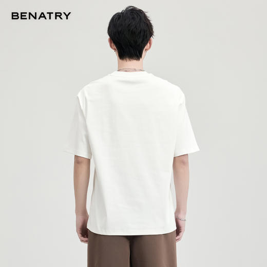 贝纳川双面字母立体中空绣短袖T恤ECF114004 商品图7