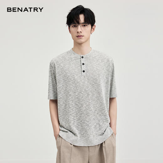 贝纳川竹节麻短袖T恤ECF127001 商品图3