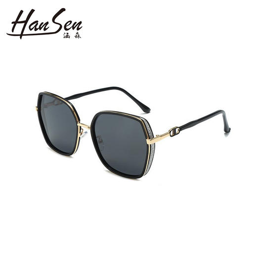 【夏季新款防晒墨镜】街拍时尚凹造型 闪边防紫外线太阳镜 海边沙滩高级感墨镜 商品图4