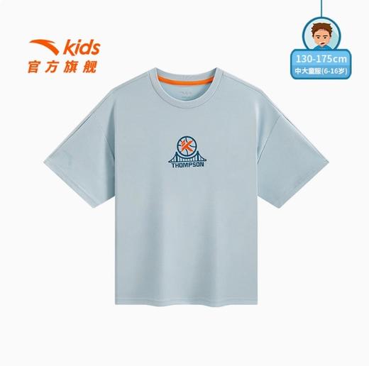 呼吸棉安踏儿童男大童针织短袖衫2025夏新款透气舒适运动圆领短袖352521102 商品图2