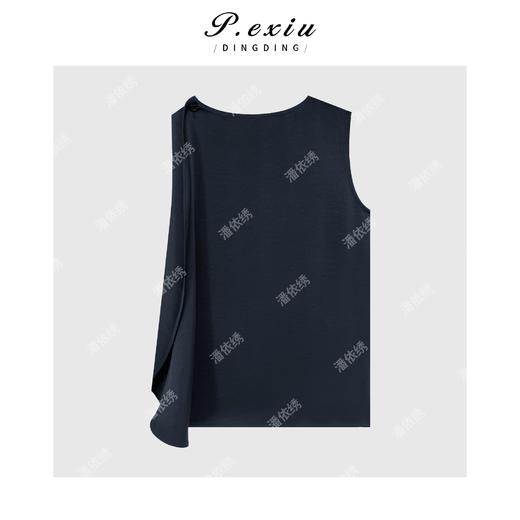 03-4潘依绣丁丁宠粉法式优雅气质设计感缎面无袖背心 WH00320 商品图2