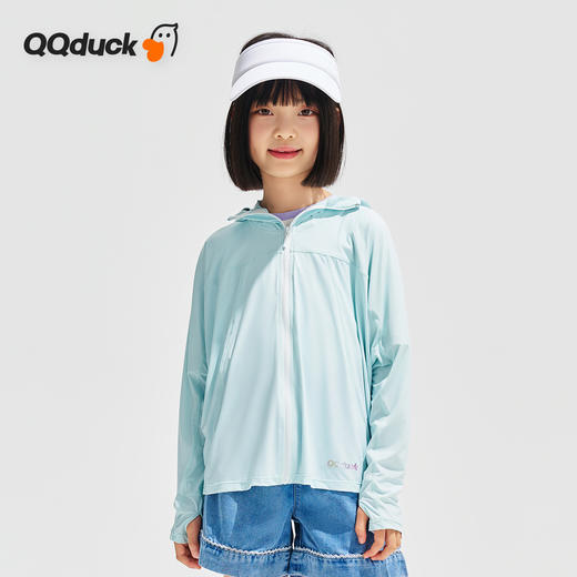 【清仓捡漏】【凉感UPF50+】【100-170】【可可鸭】女童防晒衣夏季原纱凉感带帽上衣 商品图6