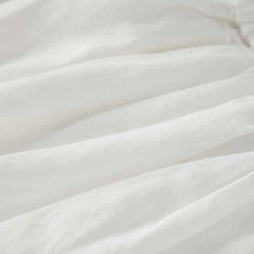 ROMI STUDIO -B “精致呼吸” 棉麻好打理短款A字复古白半裙 Q3474 商品图6