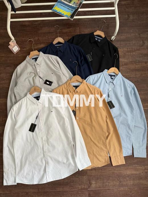 D041410新款配色！牛津纺长袖衬衫男士上衣 商品图0