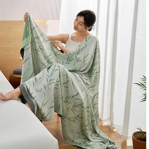 【品牌直发】加倍生活 竹纤维冷感毯竹纤维毯毛巾被薄被子盖毯 商品图3