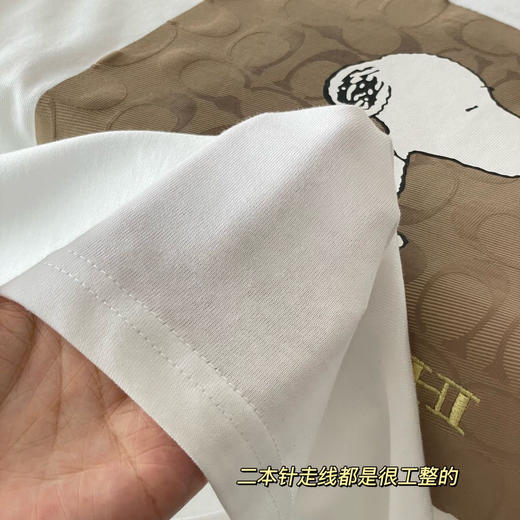 出口内销蔻家经典男女款老花T恤字母简洁棉T 商品图14