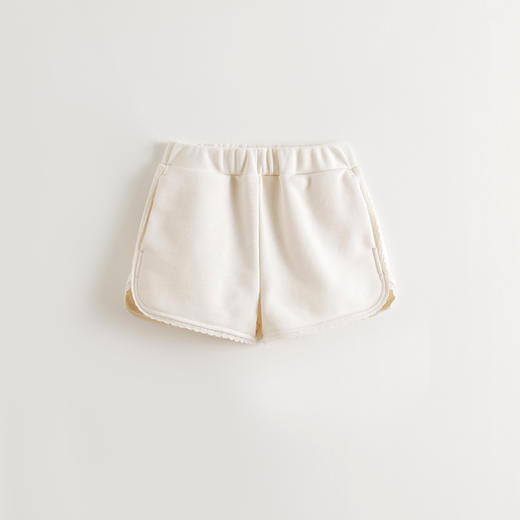 马克珍妮女童甜美夏日花边宽松短裤儿童裤子2025年夏装新款550898 商品图1