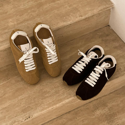 RIM RIM【松弛系列】复古撞色运动薄底德训鞋休闲塑形马皮鞋202403 商品图1