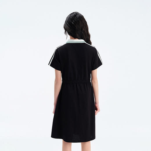 笛莎Deesha青少年女童连衣裙2025夏季女童polo针织连衣裙 商品图4