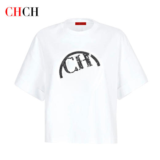CHCH祈祈纯棉T恤宽松时尚百搭女装CN1G2B014 商品图1