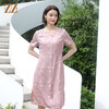 佐尔美佐尔美100%桑蚕丝真丝新中式国风莨绸连衣裙女E32LS106 商品缩略图0
