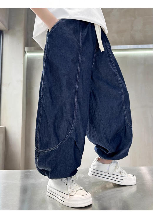 裁缝学苑TQ158男童牛仔裤纸样儿童夏装炸街长裤子防蚊裤童装样板 商品图4