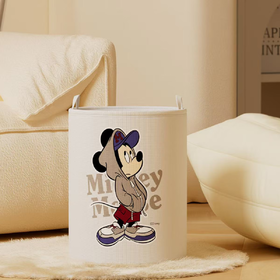 DISNEY米奇草莓熊布艺收纳桶脏衣篓玩具篓卡通可爱收纳篓