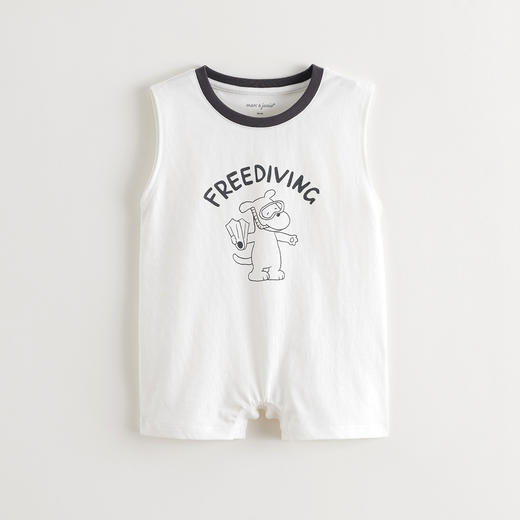 【凉感透气】马克珍妮宝宝快乐小熊连体衣宝宝爬服夏装新款550821 商品图2