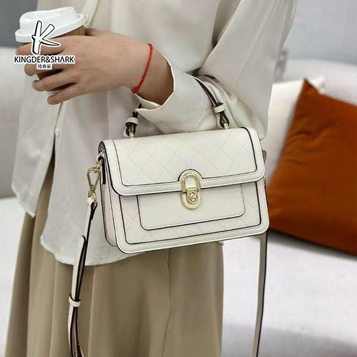 经典鲨2025年新款纯色简约气质斜挎手提包KGB31-5288861 商品图2
