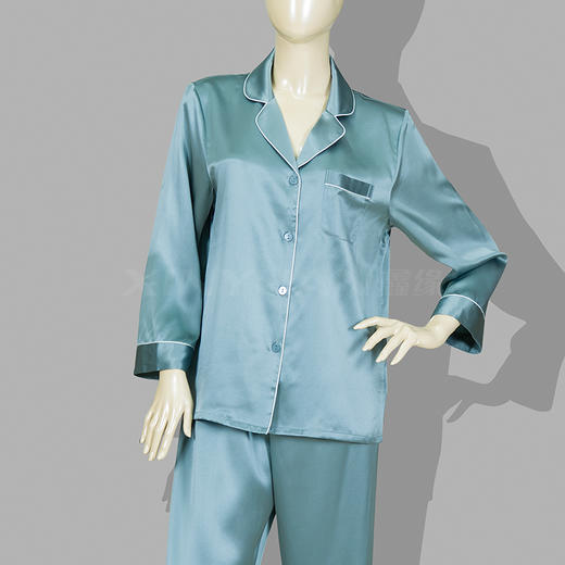 鑫缘 真丝女长袖睡衣套 HD4002 商品图6