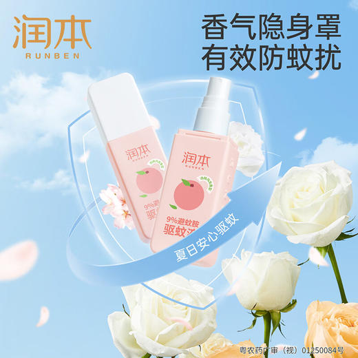 润本（RUNBEN）防蚊喷雾驱蚊液75ml户外防蚊虫叮咬花露水驱蚊喷雾9%避蚊胺桃子香 商品图4