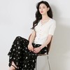 【高货sh】全新升级【铂金会员192/天猫259/差价67】(02045) 洛诗琳25春夏新款法式优雅v领短袖毛衫时尚修身显瘦针织衫 商品缩略图2