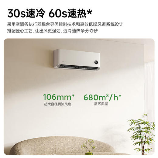 小米（MI）米家柔风空调挂机1.5匹新一级能效卧室壁挂式智能互联冷暖变频空调KFR-35GW/R1X1 1.5匹 一级能效 商品图3